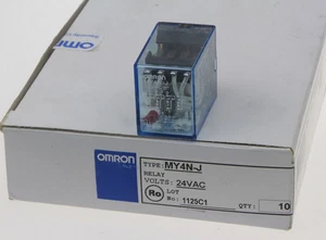 10Set New MY4NJ MY4N-J 24VAC 14Pin 5A Relay + PYF14A Socket Base For Omron - Afbeelding 1 van 6