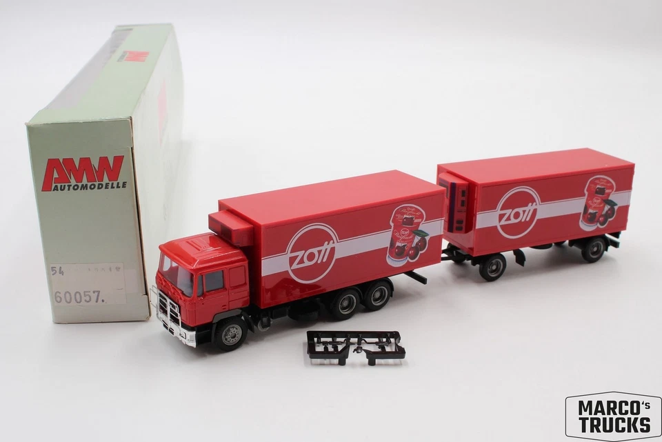 AWM MAN F90 refrigerated drawbar truck “Zott” No. 60057 1:87 /AW2963 - Image 1 of 1