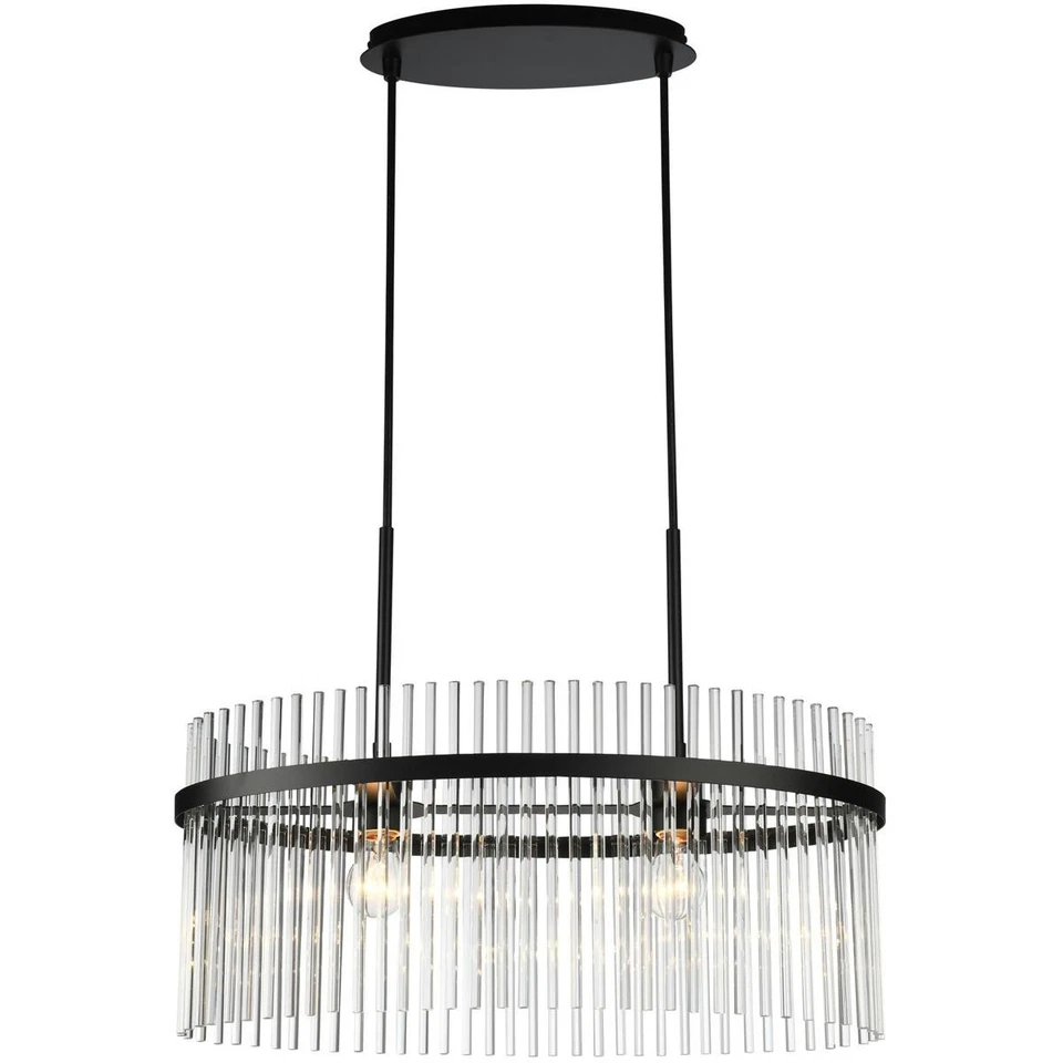 Lámpara de techo negra Artcraft Lighting AC12082BK Ava 2 luces 23,6 pulgadas Foto 1 de 4