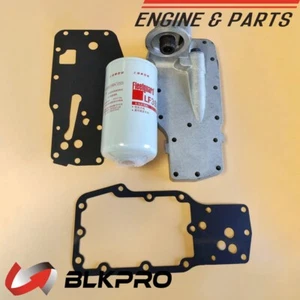 Oil Filter Support Head Oil Cooler Cover Dodge Ram 24V Cummins 6B ISB B5.9 03- - Picture 1 of 9
