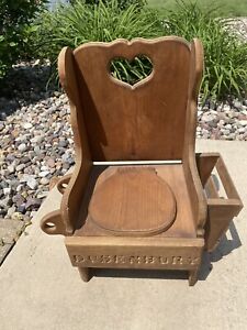 Antique Furniture- Wooden Potty Chair Seat Commode - MCM - Dusenbury