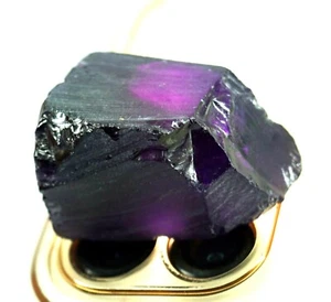 Piedra preciosa suelta mineral en bruto circón púrpura natural certificado 304 quilates - Imagen 1 de 5