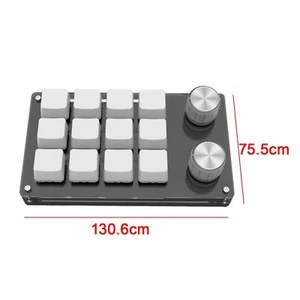 USB Knob design Mini 12-Key Mechanical Keyboard Programmable Keys Keypad a - Picture 1 of 10