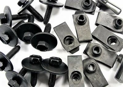 Body Bolts & U-Nuts M6-1.0 x 25mm Long 10mm Hex (40 pcs) #1879(1896-20/1925-20)T - Image 1 of 4