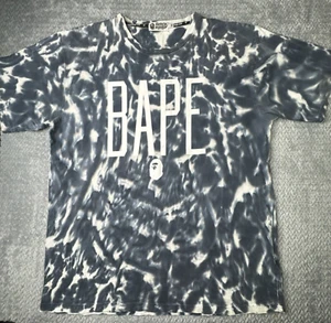 A Bathing Ape Tie-Dye Bape Spellout Men’s 2XL T-shirt Blue - Picture 1 of 12
