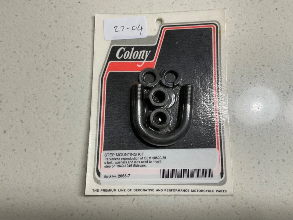 Harley Davidson sidecar step mounting kit U BOLT OEM 88590-38, 2663-7 - Image 1 of 1