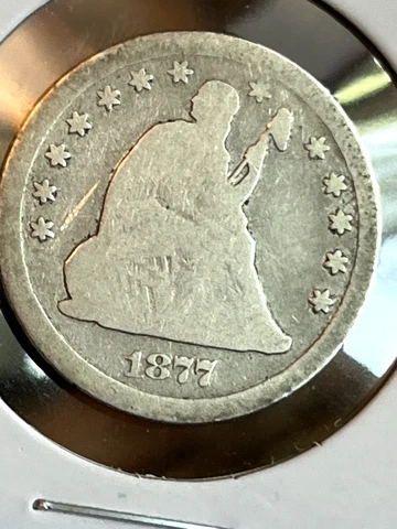 1877-CC Seated Liberty Quarter 2 CARSON CITY!! RARE!! Hard To Find!! Good Price! Cover