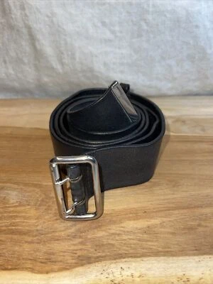 Balmain Paris 男式皮带皮革黑色法国制造 85/34 — 第 1/4 张图片