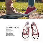 (Russet Red 39)2pcs Thicken Bottom Canvas Shoes Vintage Lace Up Canvas Shoe HG5