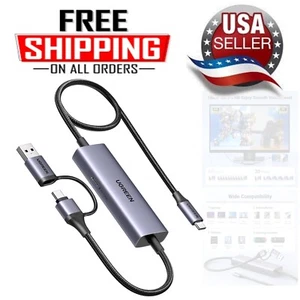 1080P 60FPS 2K@30Hz Capture Card with 100W Power Delivery Type C to USB-A/C V... - Bild 1 von 10