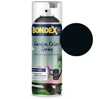 Bondex Garden Colors Spray Holzfarbe Vintagelook, Elegantes Schwarz, 400 ml - Bild 1 von 4