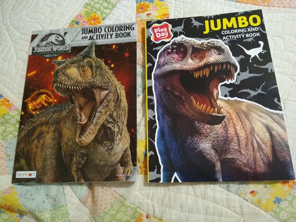 2 Jurassic World Jumbo Coloring and Activity Book Dinosaurs Escape The Island