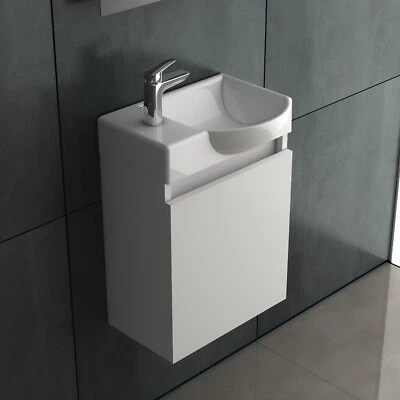 ALPENBERGER Badmöbel Set Gäste WC Waschbecken mit Unterschrank Waschtisch Bad Waschplätze