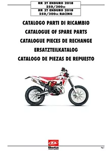 Beta Parts Manual Book Chassis & Engine 2018 RR 2T ENDURO 250 / 300cc RACING - Picture 1 of 12