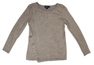 BCX asymmetrisches Damen-Oberteil mit Knopfleiste vorne marmoriert farbig XS neu mit Etikett Mokka - Bild 1 von 1