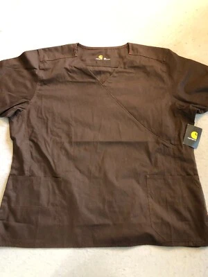 Blusa Médica Carhartt Adulto 3XL Nueva Ropa de Trabajo Marrón Algodón Manga Corta Foto 1 de 4