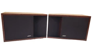 Vintage Bose Modell 201 Serie II Stereo Regallautsprecher - Holzmaserung Oberfläche - Bild 1 von 12