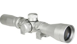 Silver 2-7x32 Long Eye Relief Scout Scope Fits Mosin Nagant 91/30, M44 & Mauser - Picture 1 of 4