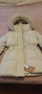 Gap Women's Big Puffer Jacket Small White Winter Outerwear READ DESCRIPTION - Picture 1 of 6