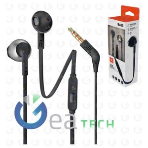 JBL T205 INTRA-AURICOLARE CON FILO COMANDO MICROFONO UNIVERSALE JACK 3,5 mm NERO - Foto 1 di 3