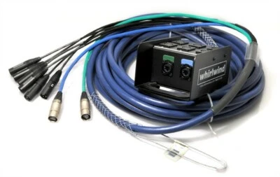 Whirlwind MD-6-2-C6-100 Medusa Data Audio Snake 6 XLR  2 CAT6 Ethercon 100 FT - Image 1 of 2