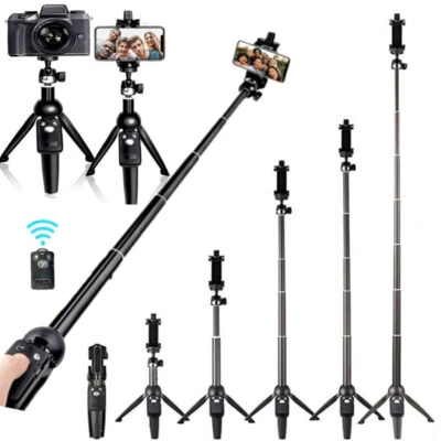 Universal Selfie Stick Tripod Stand for Cell Phone camera with Bluetooth Remote - Image 1 of 4