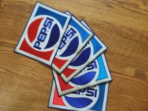 Big Vintage Pepsi Cola Logo Embroidered Fabric  Patch "8 x "6 Large - Picture 1 of 9