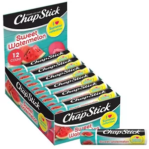 CHAPSTICK Sweet Watermelon 12 Pack In Case LIMITED EDITION New - Picture 1 of 1