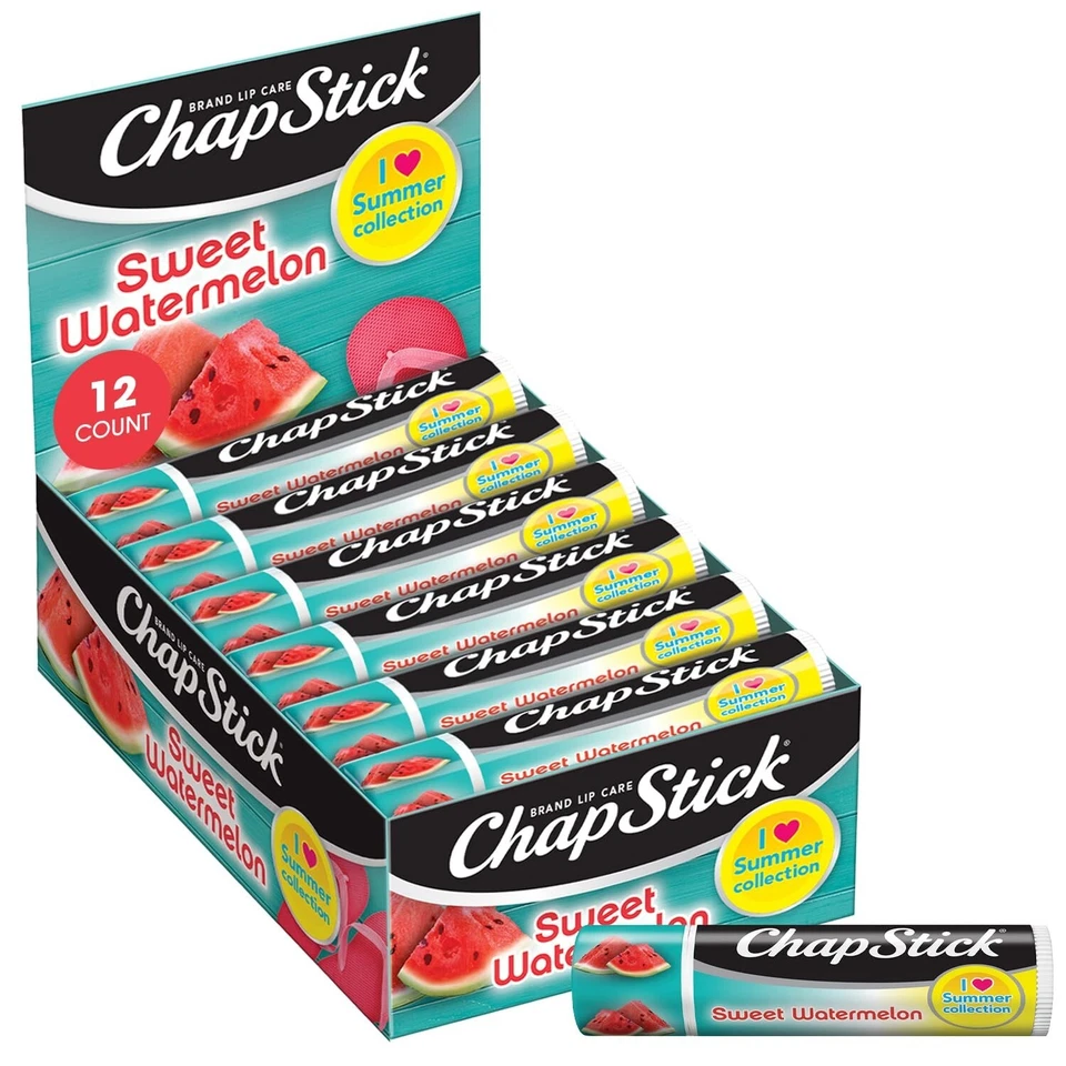 CHAPSTICK Sandía Dulce Paquete de 12 En Estuche EDICIÓN LIMITADA Nuevo Foto 1 de 1