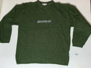 Preowned-Avirex Oversized Crewneck Side Zip Wool Pullover Sweater Mens (Size XL) - Picture 1 of 10