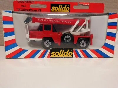 SOLIDO 3102 GRUE ROUTIERE RICHIER SAPEURS POMPIERS DE PARIS 1:50 MADE IN FRANCE - Immagine 1 di 4