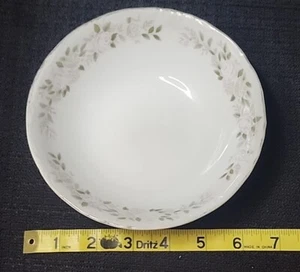 Sheffield Classic 501 Japan White Pink Roses Embossed 6-1/4" Coupe Cereal Bowl - Picture 1 of 4
