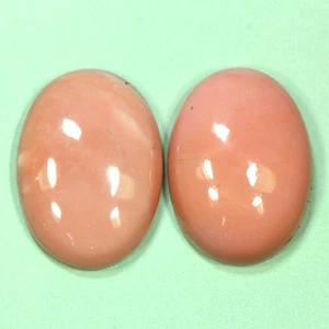 14.12 Cts_Matching Pair Cabochon_100 % Natural Unheated Peruvian Pink Opal - Picture 1 of 1