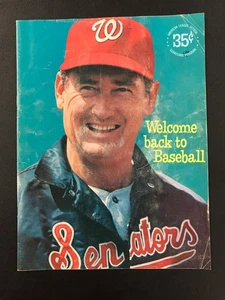 1969 VTG Washington Senators Souvenir Program MLB Scorecard Ted Williams COVER! - Picture 1 of 3