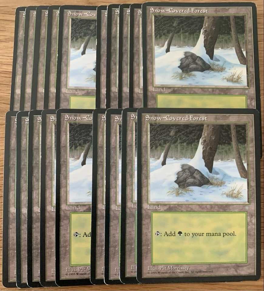MTG Ice Age Snow Cover Forest Card Set 19 English Regular Used - Image 1 of 1