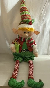 Elfe Regal Sitter Puppe Santa's Little Helper groß Weihnachten Urlaub Junge 37 Zoll - Bild 1 von 15