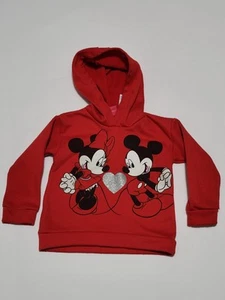 (#A1) Pullover Disney Mickey & Minnie con Capucha Talla Niño 4T Rojo - Imagen 1 de 5