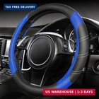CAR PASS Line Rider Microfiber Leather Sporty Steering Wheel Cover Universal Fit