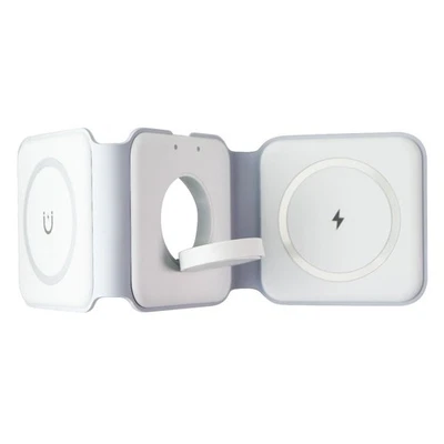 Estación de Carga Magnética Plegable 3 en 1 para iPhone 14/13/12/SE/11 e iWatch Foto 1 de 4