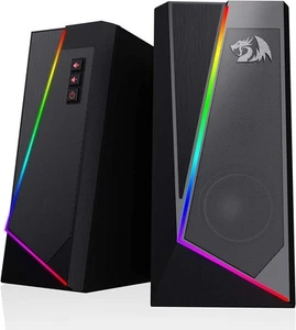 Redragon GS520 RGB Desktop Speakers, 2.0 Channel PC Computer Stereo Speaker - Picture 1 of 9