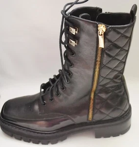 RUSSELL & BROMLEY PARADE QUILTED BIKER ANKLE LEATHER BIKER BOOT UK 4 NEW £365 - Picture 1 of 21