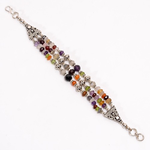 VALENTINO Bracciale donna perle argento sterling 925 gioielli pietre preziose ametista naturale