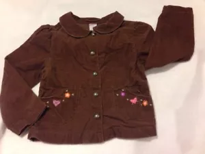 Gymboree 6, Girls Brown Long Sleeve Velvet Jacket - Picture 1 of 5