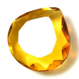 Lab Created 18.25 Ct Splendid Golden Yellow Citrine GGL Certified AAA+ Gemstone - Picture 1 of 5