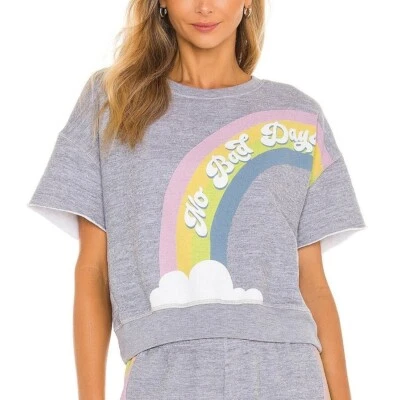 Sudadera Pullover WILDFOX Hacci Manga Corta Talla Mediana Jaspeada Arco Iris Foto 1 de 4