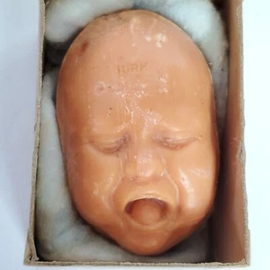 Vtg 1926 Kirk Baby Doll Face Bar Soap Creepy Scary Halloween Smiling Crying 3" - Picture 1 of 6