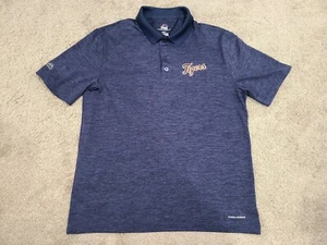Majestic Cool Base Detroit Tigers Heather Blue Polo Golf Shirt Herren Gr. L - Bild 1 von 5