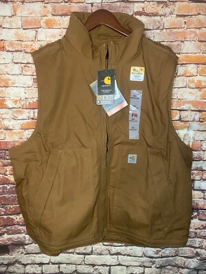 Carhartt FR Vest Brown Fire Resistant Quick Duck Men’s Size 3XL - Image 1 of 4