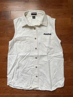 Camisa vaquera vintage para mujer Penn State sin mangas con botones colección Ultra Club Foto 1 de 4