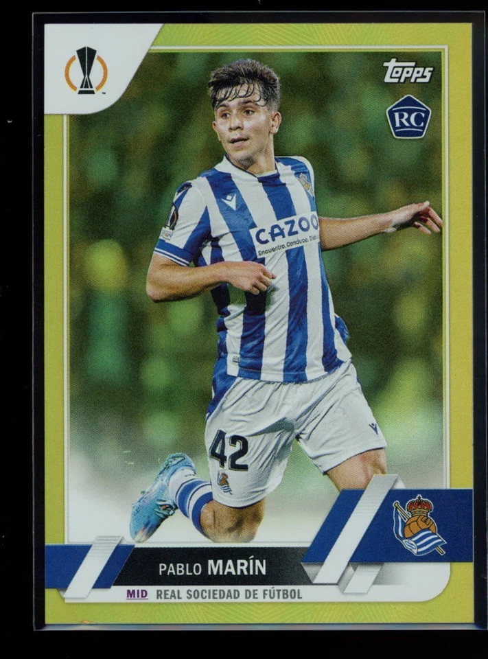 2022-23 Topps UEFA Club Competitions #145 Pablo Marín Gold Foil #/50 - Image 1 of 2